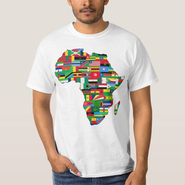 Camiseta Sinalizadores de Mapa Africano (Frente)