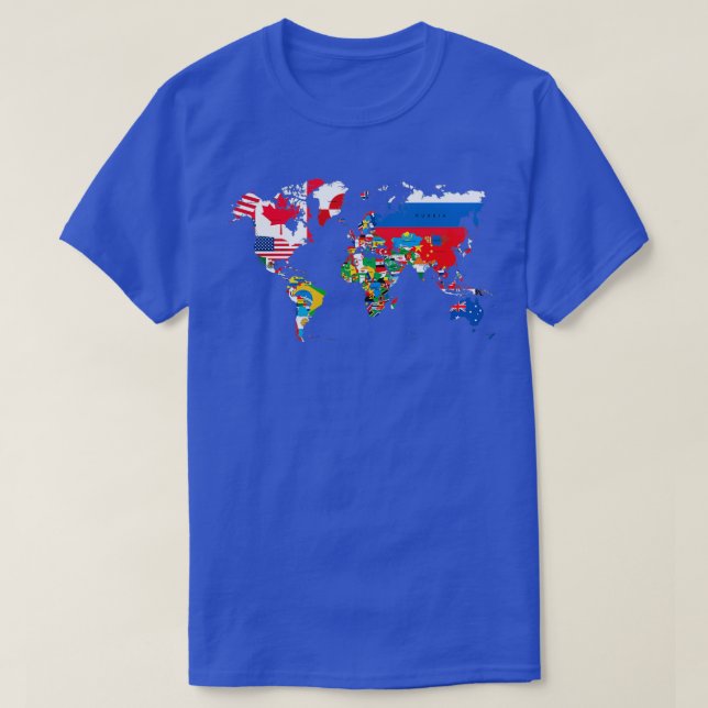 Camiseta Sinalizadores de Mapa do Mundo Viajante (Frente do Design)