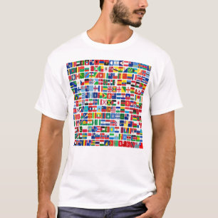 Camiseta Sinalizadores de Nação de Todos os Países do Mundo