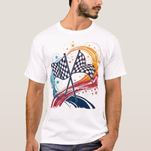 Camiseta Sinalizadores e sinalizadores com verificação colo