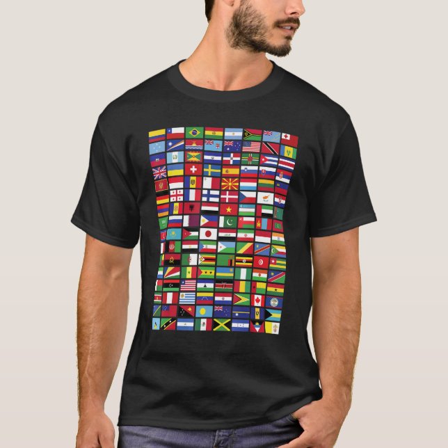 Camiseta Sinalizadores - Mais de 100 países da Região Mundi (Frente)