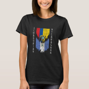 Camiseta Sinalizadores Nicarágua equatorianos rasgados no E