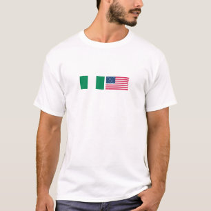 Camiseta Sinalizadores nigerianos e EUA lado a lado