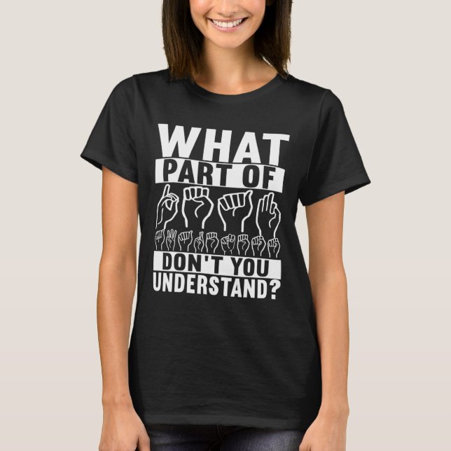 Camiseta Sinalizar a consciência surda (Frente)
