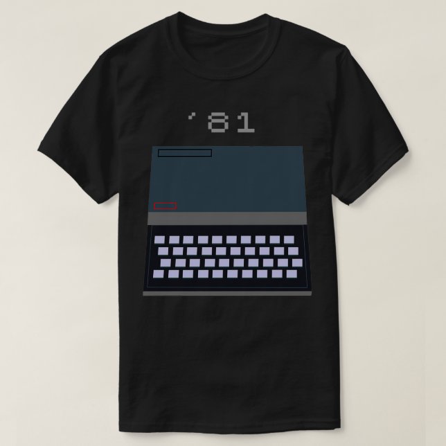 Camiseta Sinclair ZX81 Cresce consigo (Frente do Design)