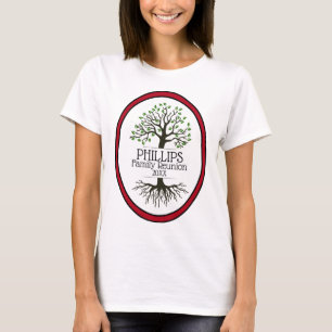 Camiseta Sindicato da Família Árvore da Família Vermelha