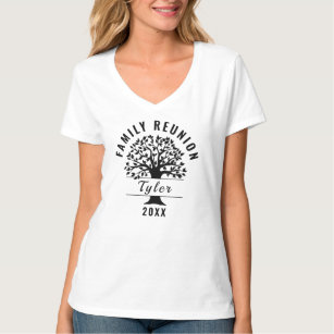 Camiseta Sindicato da família das árvores da silhueta Prese