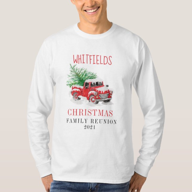 Camiseta Sindicato da Família de Feriados de Natal Correspo (Frente)