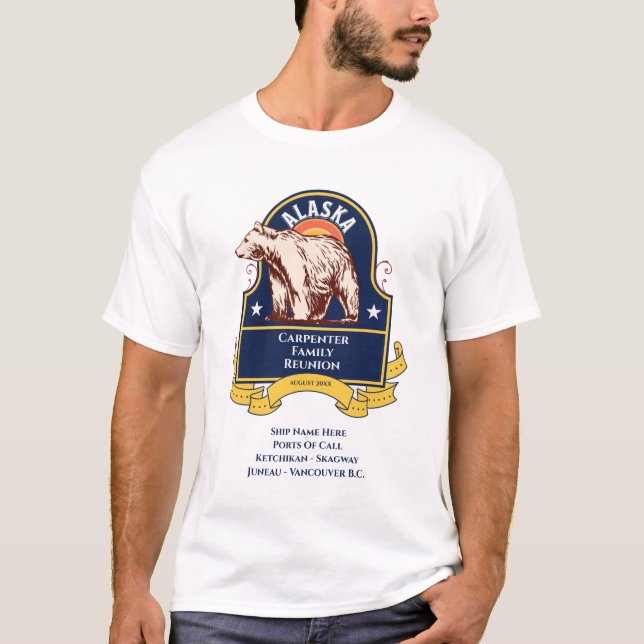 Camiseta Sindicato da Família de Ursos Cruzeiros do Alaska (Frente)