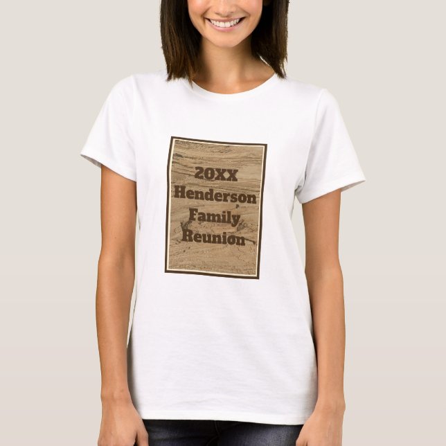 Camiseta Sindicato da Família Mantenível Russo Brown (Frente)