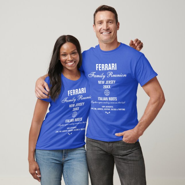 Camiseta Sindicato da Família Moderna Personalizado Real Az (Unissex)