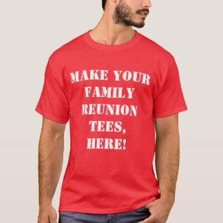 Camiseta Sindicato da Família Personalizada Vermelha. Crie