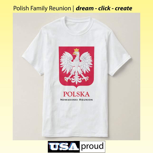 Camiseta Sindicato da Família Polski 🦅 Águia Polski (Criador carregado)