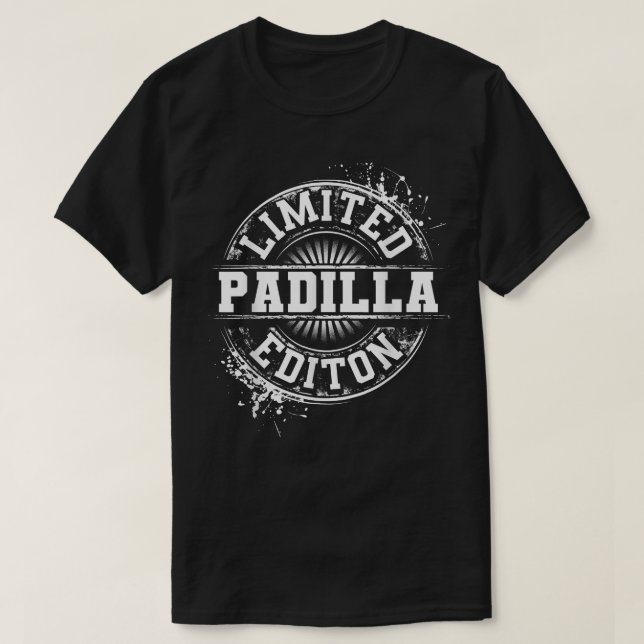 Camiseta Sindicato de Aniversário da Família PADILLA Funny  (Frente do Design)