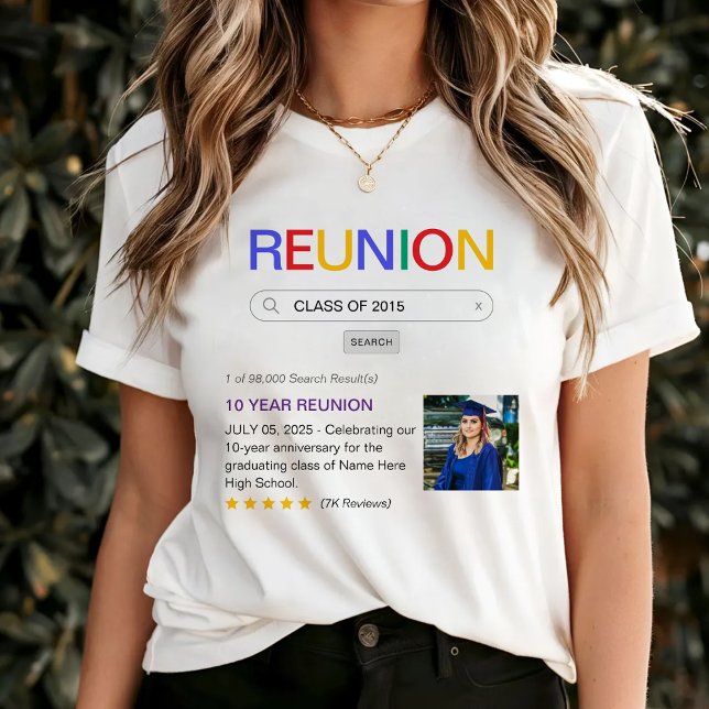 Camiseta Sindicato de Classe de Resultado da Pesquisa do Si (Website Search Result School Class Reunion T-Shirt
)