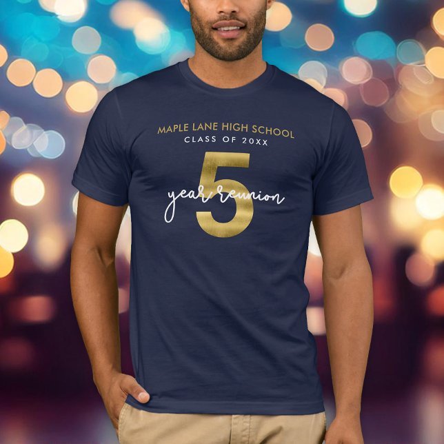 Camiseta Sindicato de Classe Dourada Faux de 5 Anos (Criador carregado)