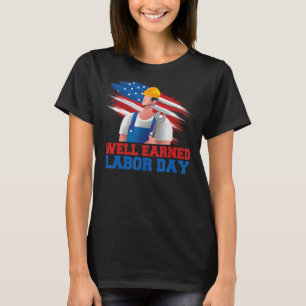 Camiseta Sindicato do Dia do Trabalho Bem Ganhado Orgulhoso