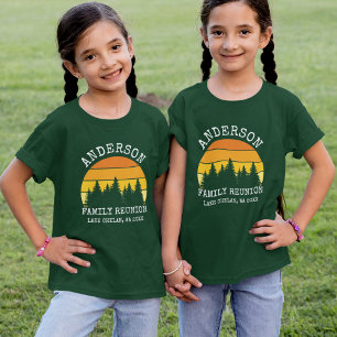 Camiseta Sindicato Familiar Pine Trees Sunset Girls Green