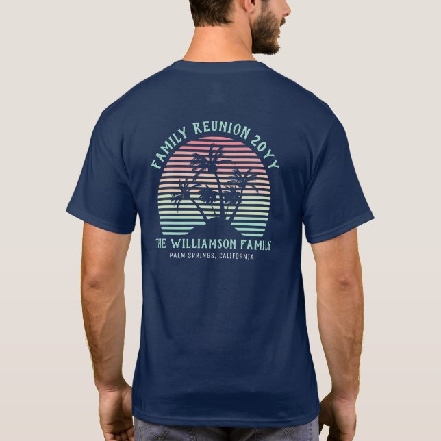 Camiseta Sindicato Moderno Personalizado da Família Retro T (Verso)