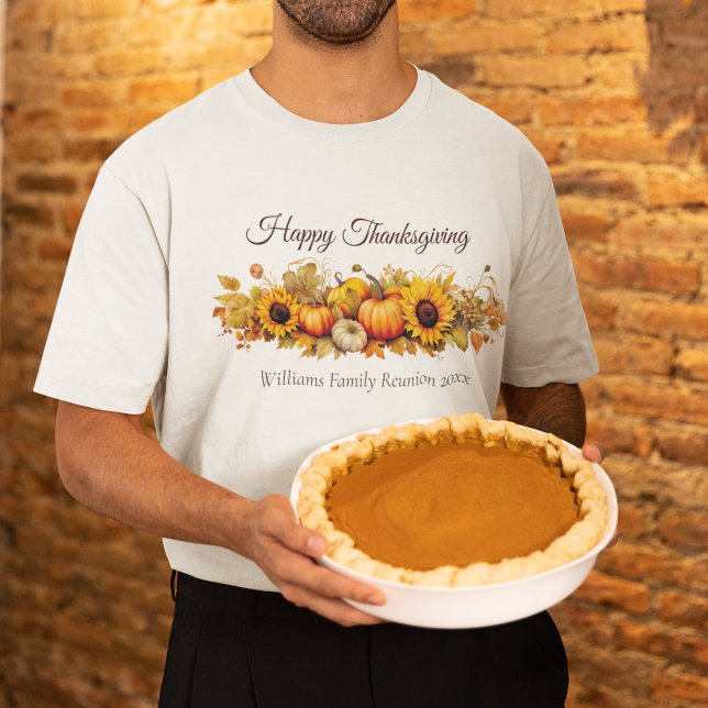 Camiseta Sindicato Personalizado da Família Pumpkin Fall de (Criador carregado)
