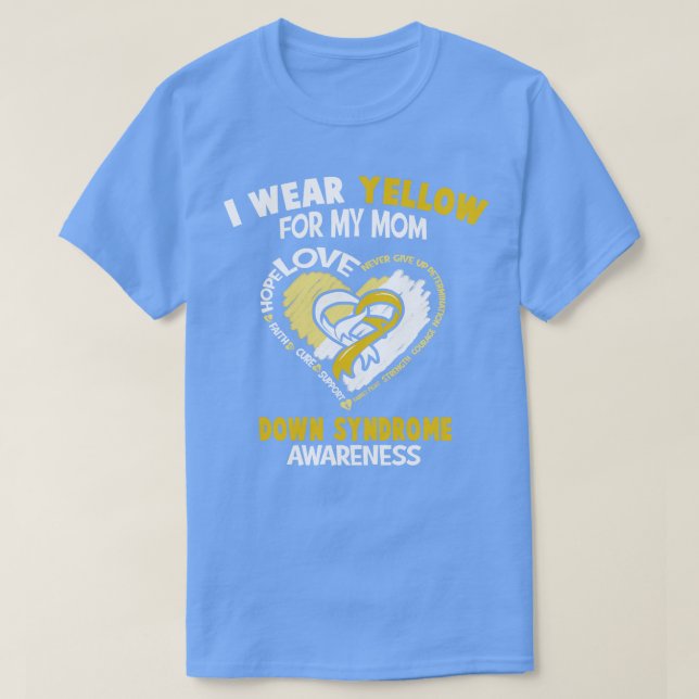 Camiseta Sindroma Atenção Eu Visto Amarelo Para Minha Mãe H (Frente do Design)
