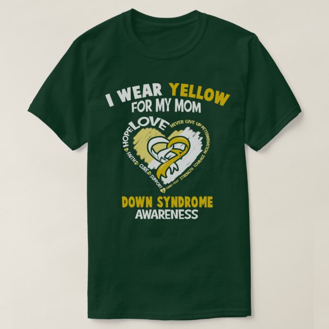 Camiseta Sindroma Atenção Eu Visto Amarelo Para Minha Mãe H (Frente do Design)