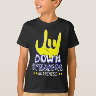 Camiseta Sindroma de baixo Sensibilização Eu Amo Você Sinal