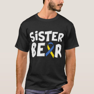 Camiseta Sindroma de baixo Sensibilização Irmã Bear Família