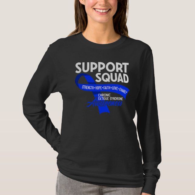 Camiseta Sindroma de fadiga crônica Cfs Support Squad I Me (Frente)