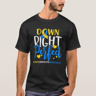 Camiseta Sindroma Perfeito para Baixo à Direita Sensibiliza