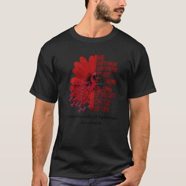 Camiseta Síndrome Antifosfolípide Borgonha Não conhecemos H (Frente)
