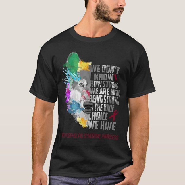 Camiseta Síndrome Antifosfolípide Sensibilização Suporte da (Frente)