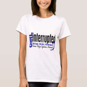 Camiseta Síndrome crônica interrompida menina da fadiga d