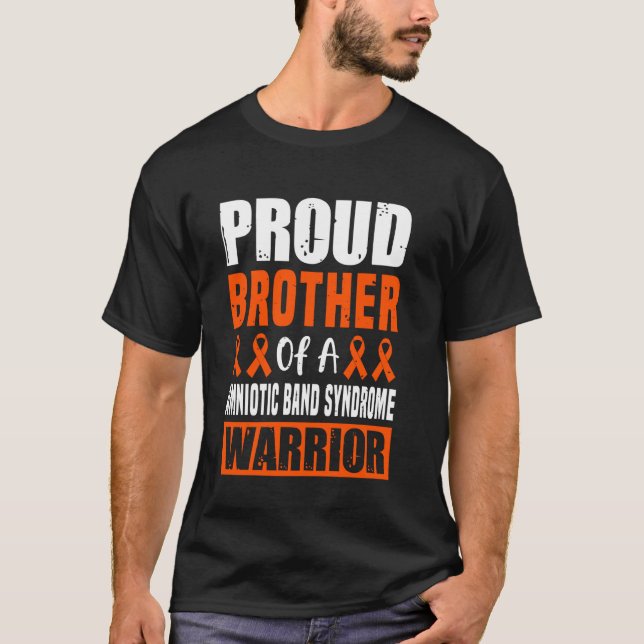 Camiseta Síndrome da Banda Amniótica Sensibilização Laranja (Frente)