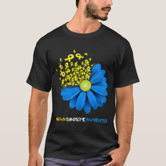 Camiseta Síndrome de Abaixo Sensibilização Flor Azul De Fit