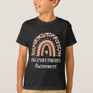 Camiseta Síndrome de Angelman: consciência Boho Rainbow Par