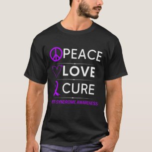 Camiseta Síndrome de Consciência Paz Amor Puro Fita Roxo