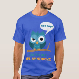 Camiseta Síndrome de Coruja Irritável Funny Grumpy Owl IBS 