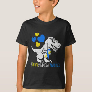 Camiseta Síndrome de Dinossauro Abaixo Consciência Azul e A