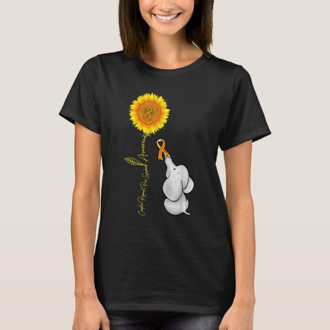 Camiseta Síndrome de Dor Regional Complexa Bebê Girassol El (Frente)