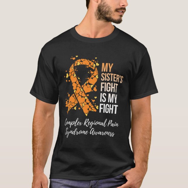 Camiseta Síndrome de Dor Regional Complexa da Minha Irmã A (Frente)