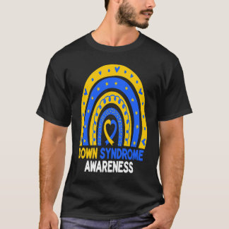 Camiseta Síndrome de Down Consciência Arco-Íris T21 Amarelo