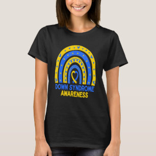 Camiseta Síndrome de Down Consciência Arco-Íris T21 Azul Am