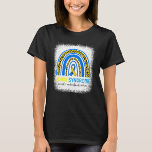 Camiseta Síndrome de Down Consciência Boho Arco-Íris Amarel