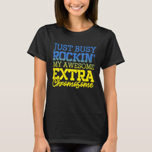 Camiseta Síndrome de Down Consciência Rockin Extra Cromosso