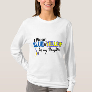 Camiseta Síndrome de Down eu visto azul & amarelo para