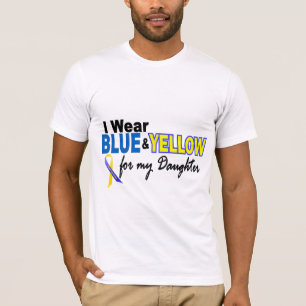 Camiseta Síndrome de Down eu visto azul & amarelo para
