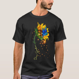 Camiseta Síndrome de Down Girassol  Fita Azul Amarela