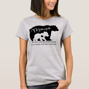 Camiseta Síndrome de Down LOVE-dont bagunça com este Urso M