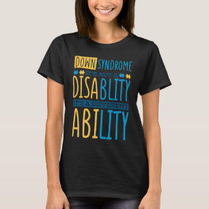 Camiseta Síndrome de Down Não é uma deficiência T21 Down Sy